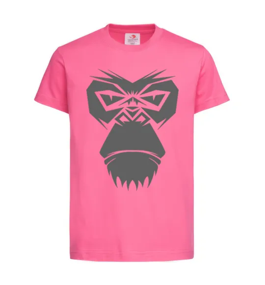 Детская футболка Gorilla face Ярко-розовый фото