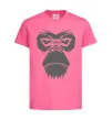 Детская футболка Gorilla face Ярко-розовый фото