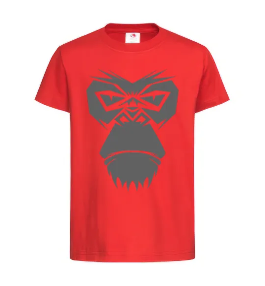 Детская футболка Gorilla face Красный фото