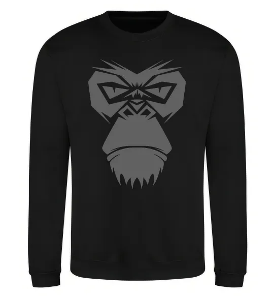 Світшот Gorilla face Чорний фото