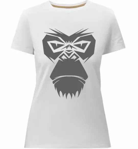 Жіноча преміум футболка Gorilla face Білий фото