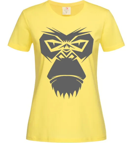Жіноча футболка Gorilla face Лимонний фото