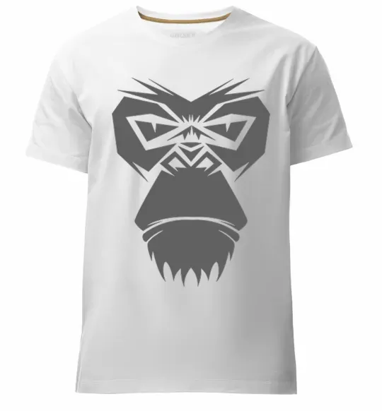 Чоловіча преміум футболка Gorilla face Білий фото