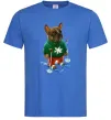 Чоловіча футболка Бульдог на лижах Яскраво-синій Чоловіча футболка Бульдог на лижах Яскраво-синій фото