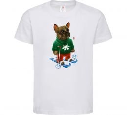 Детская футболка Бульдог на лижах Детская футболка Бульдог на лижах