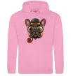 Жіноча толстовка (худі) Бульдог з сигарою Рожевий фото