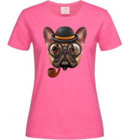 Женская футболка Бульдог з сигарою Женская футболка Бульдог з сигарою
