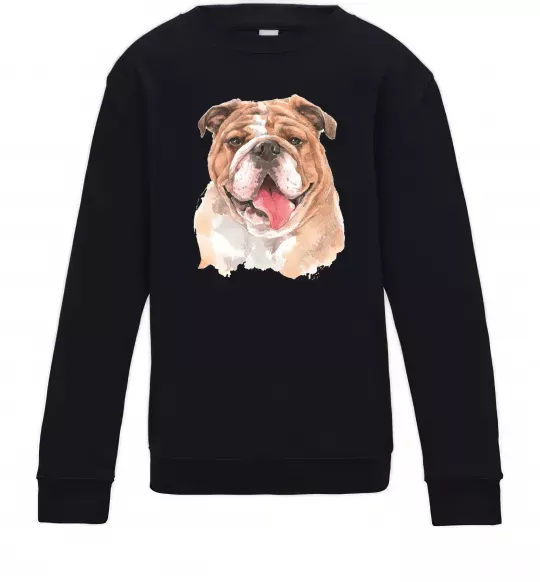 Дитячий світшот Бульдог картина Чорний фото