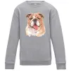 Дитячий світшот Бульдог картина Сірий меланж Дитячий світшот Бульдог картина Сірий меланж фото