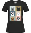 Жіноча футболка Bulldog popart Чорний Жіноча футболка Bulldog popart Чорний фото