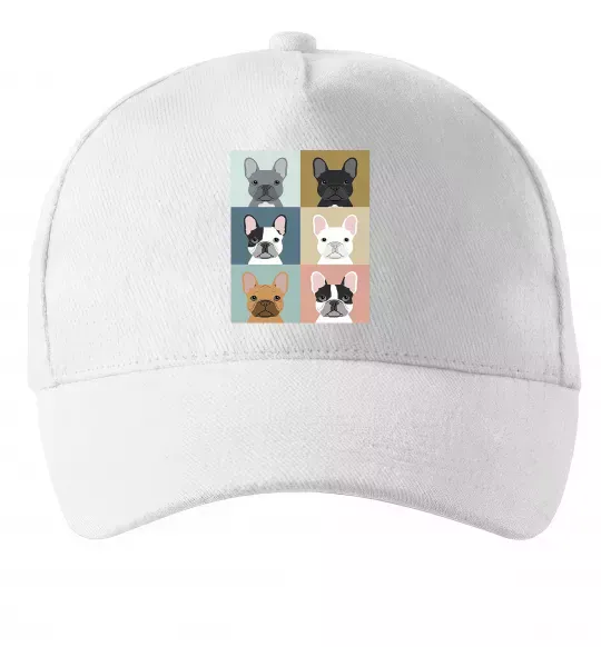 Кепка Bulldog popart Белый фото