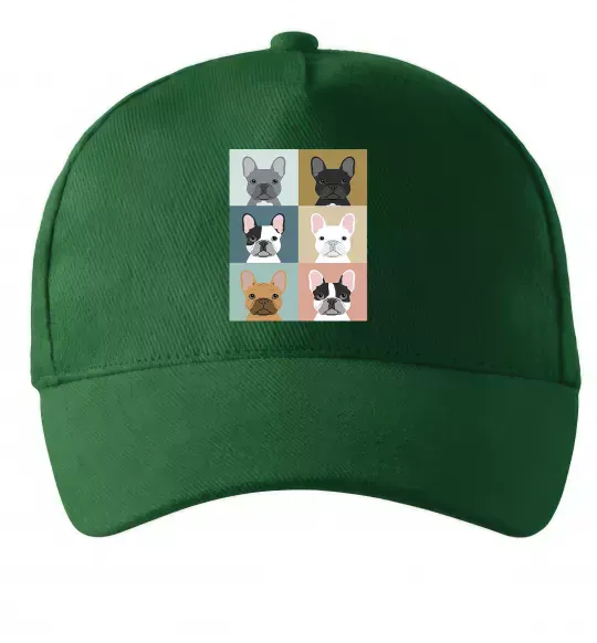 Кепка Bulldog popart Темно-зеленый фото