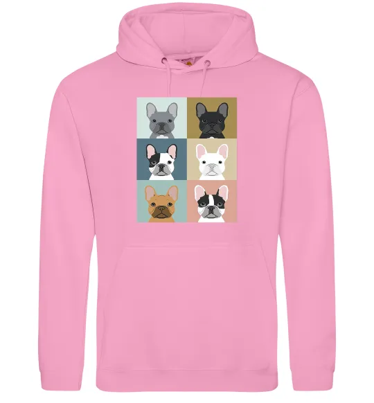 Чоловіча толстовка (худі) Bulldog popart Рожевий фото