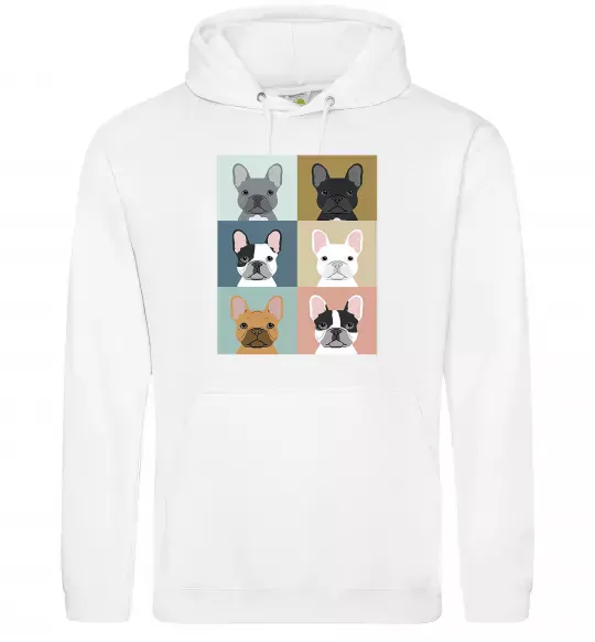 Жіноча толстовка (худі) Bulldog popart Білий фото