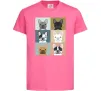 Дитяча футболка Bulldog popart Яскраво-рожевий фото