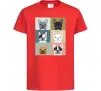 Дитяча футболка Bulldog popart Червоний фото