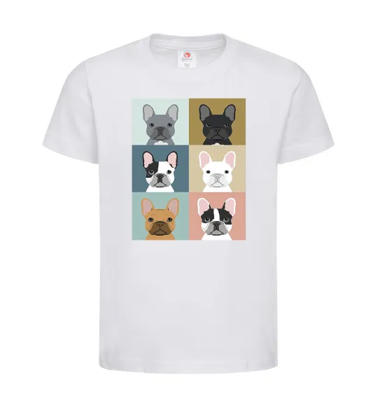 Детская футболка Bulldog popart Белый фото