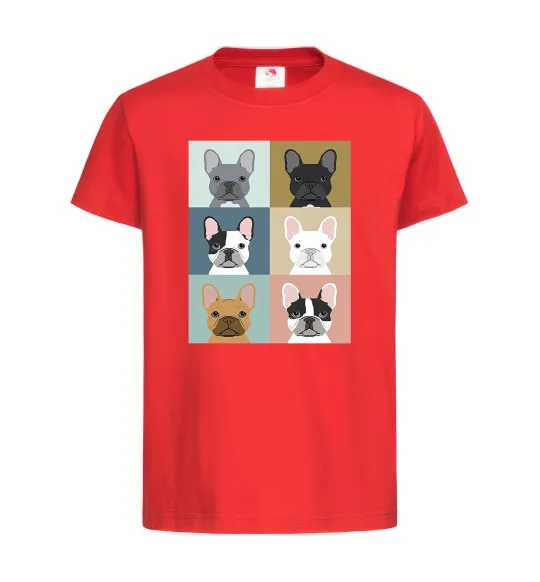 Детская футболка Bulldog popart Красный фото