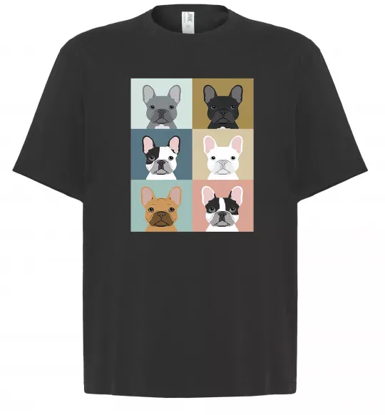 Футболка Оверсайз Bulldog popart Чорний фото