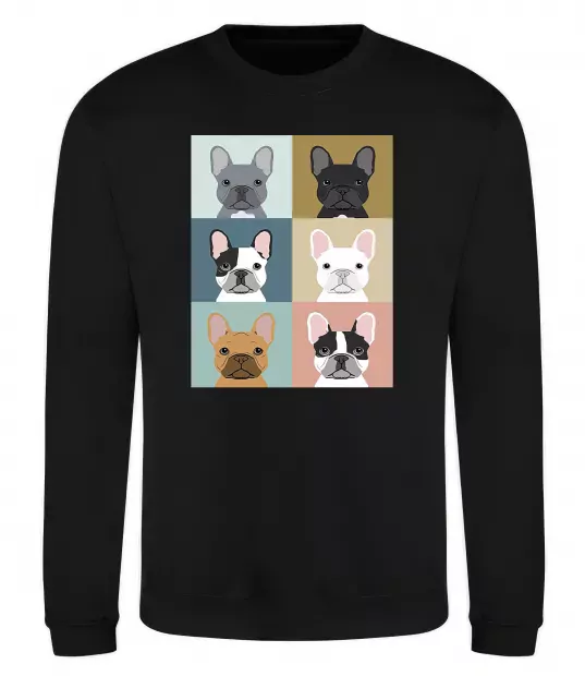 Свитшот Bulldog popart Черный фото