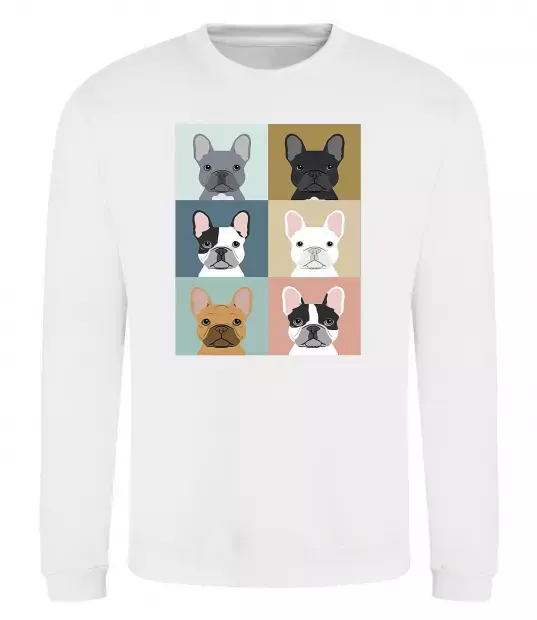 Свитшот Bulldog popart Белый фото