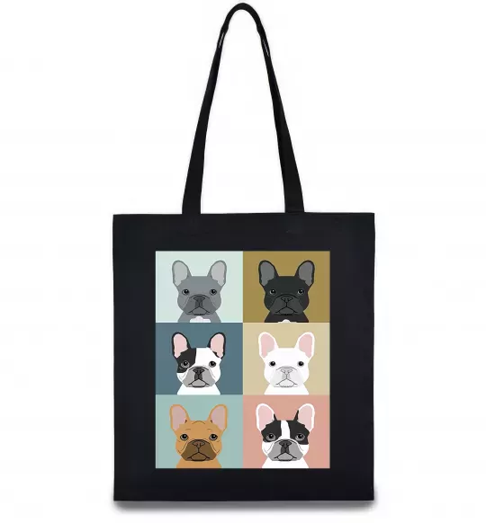 Эко-сумка Bulldog popart Черный фото