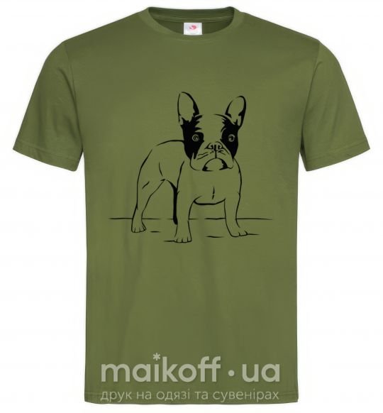 Мужская футболка Bulldog Оливковый фото
