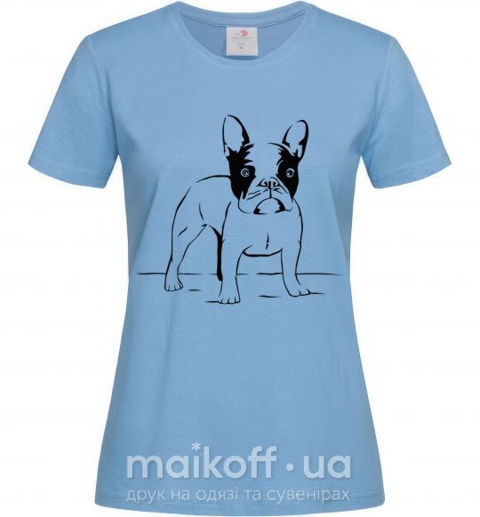 Жіноча футболка Bulldog Блакитний фото