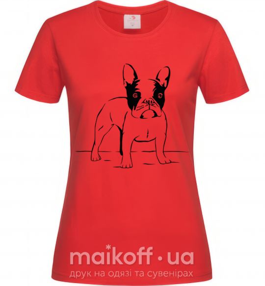 Женская футболка Bulldog Красный фото