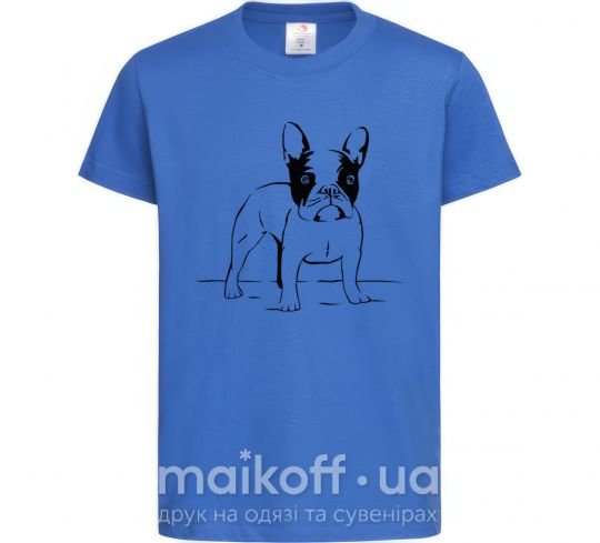 Дитяча футболка Bulldog Яскраво-синій фото