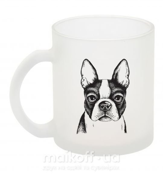 Чашка стеклянная Bulldog illustration Фроузен фото