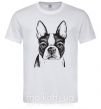 Мужская футболка Bulldog illustration Белый фото