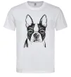 Мужская футболка Bulldog illustration Белый фото