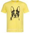 Мужская футболка Bulldog illustration Лимонный фото