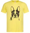 Мужская футболка Bulldog illustration Лимонный фото