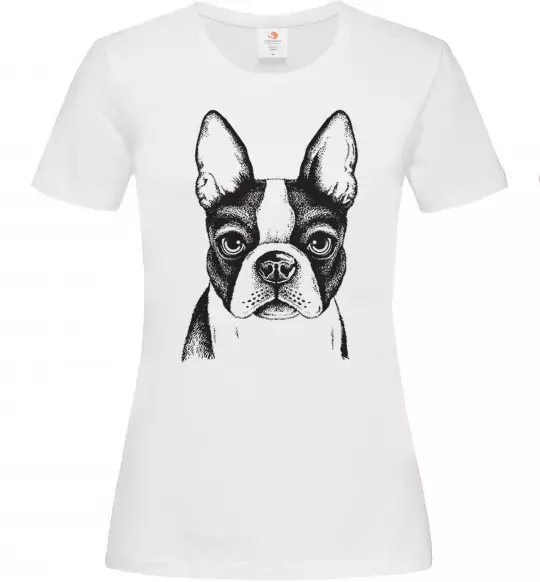 Женская футболка Bulldog illustration Белый фото