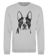 Свитшот Bulldog illustration Серый меланж Свитшот Bulldog illustration Серый меланж фото