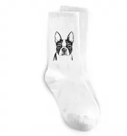 Носки Bulldog illustration Белый фото