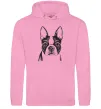 Жіноча толстовка (худі) Bulldog illustration Рожевий фото