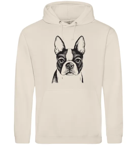 Женская толстовка (худи) Bulldog illustration Таш фото