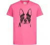 Детская футболка Bulldog illustration Ярко-розовый фото
