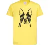Детская футболка Bulldog illustration Лимонный фото