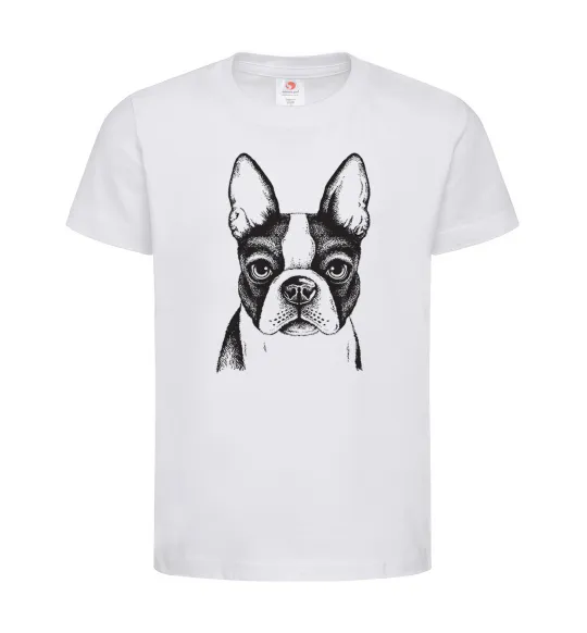 Дитяча футболка Bulldog illustration Білий фото