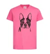 Дитяча футболка Bulldog illustration Яскраво-рожевий фото