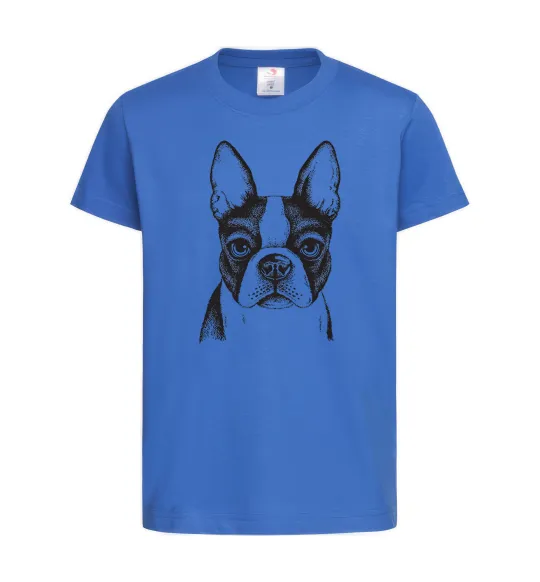 Дитяча футболка Bulldog illustration Яскраво-синій фото