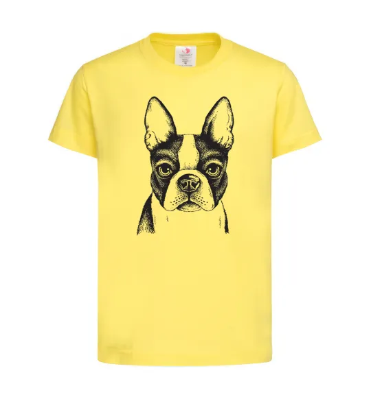 Дитяча футболка Bulldog illustration Лимонний фото