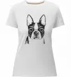 Женская премиум футболка Bulldog illustration Белый фото