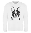 Світшот Bulldog illustration Білий фото