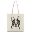 Эко-сумка Bulldog illustration Бежевый фото