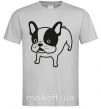 Мужская футболка Funny Bulldog Серый фото